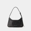 Acne Studios Mini Platt Crackled Leather Shoulder Bag In Black