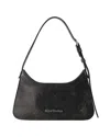 Acne Studios Mini Platt Crackled Leather Shoulder Bag In Black