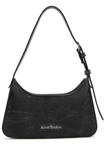 Acne Studios Platt Micro Leather Shoulder Bag In Black