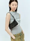 Acne Studios Micro Platt Abrasivato Shoulder Bag In Black