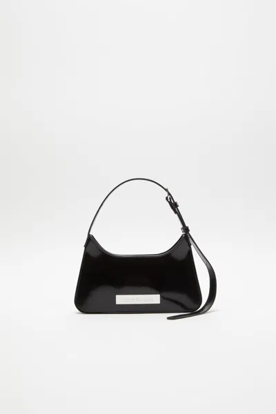Acne Studios Platt Mini Embellished Patent-leather Shoulder Bag In Black