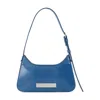 Acne Studios Letter Detail Shoulder Bag In Blue