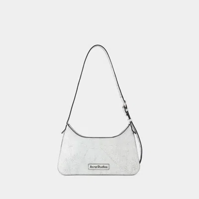 ACNE STUDIOS PLATT MINI CRACKLE HOBO BAG - ACNE STUDIOS - LEATHER - WHITE