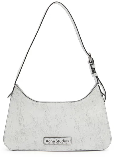 Acne Studios Platt Mini Leather Shoulder Bag In White
