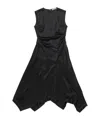 Acne Studios Satin Sleeveless Dress Woman Black In Acetate In Black