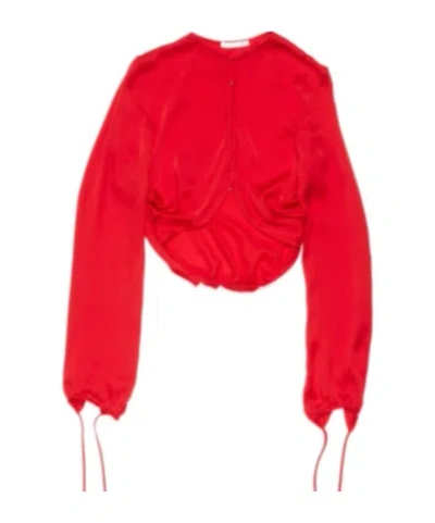 ACNE STUDIOS PLEAT-DETAILING SILK BLOUSE