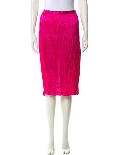Pre-owned Acne Studios Pleated Accents Knee-length Skirt In Pink