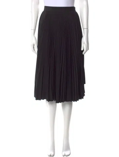 Pre-owned Acne Studios Pleated Accents Midi Length Skirt In Black