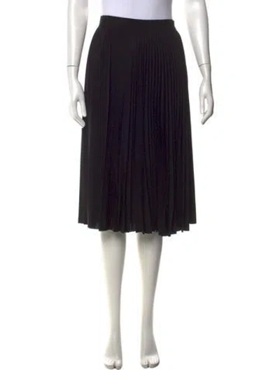 Pre-owned Acne Studios Pleated Accents Midi Length Skirt In Black