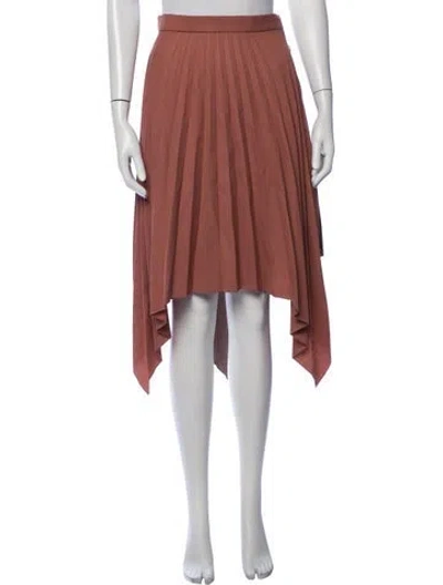 Pre-owned Acne Studios Pleated Accents Midi Length Skirt In Blue/neutrals