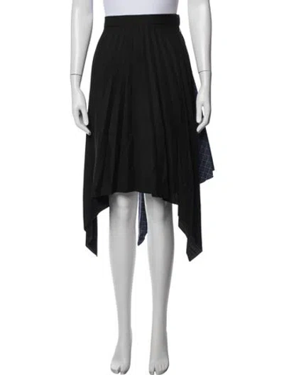 Pre-owned Acne Studios Pleated Accents Midi Length Skirt In Multi