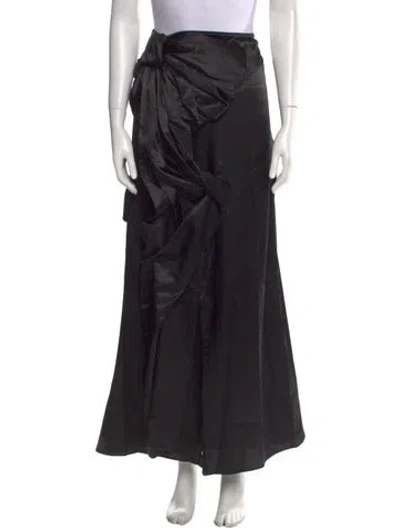 Pre-owned Acne Studios Pleated Accents Midi Length Skirt W/ Tags In Black