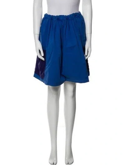 Pre-owned Acne Studios Pleated Accents Mini Skirt In Blue