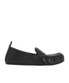 Acne Studios Dark Brown Nappa Leather Loafers With Penny Strap Detail In Black