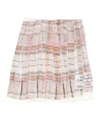 Acne Studios Pleated Plaid Mini Skirt In Neutral