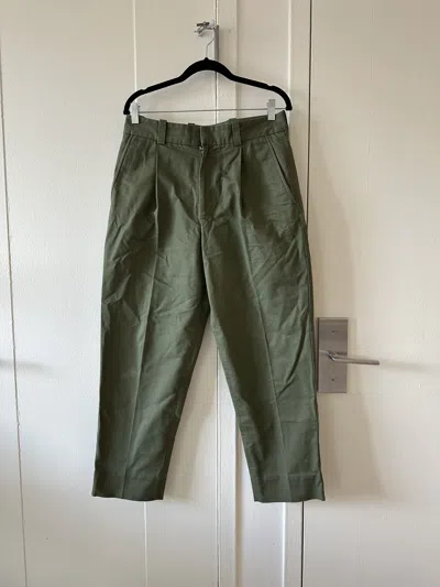 Pre-owned Acne Studios Pleated Trousers In Green