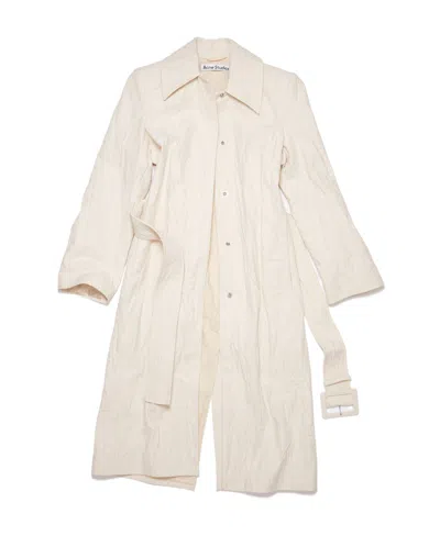 ACNE STUDIOS PLEATED TWILL COAT