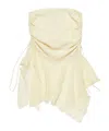 Acne Studios Plissé Ruched Midi Skirt In White