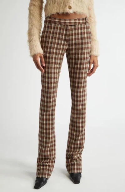 Acne Studios Pluffy Check Bouclé Flare Pants