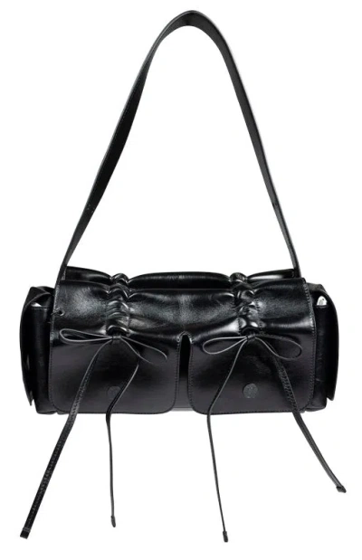 Acne Studios Pocket Detailed Top Handle Bag In Black