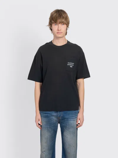 Acne Studios Pocket Short Sleeve T-shirt In Blue