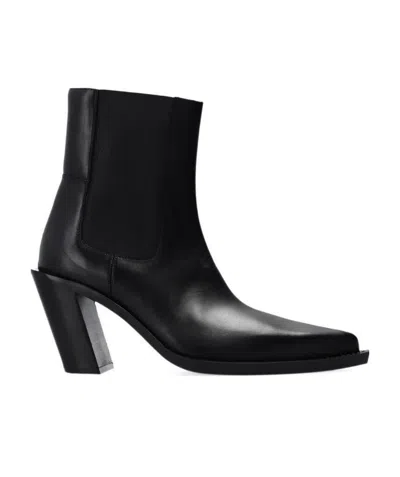 Acne Studios Pointed Leather Boots In Black