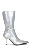 Acne Studios Pointed Toe Boot In Silver