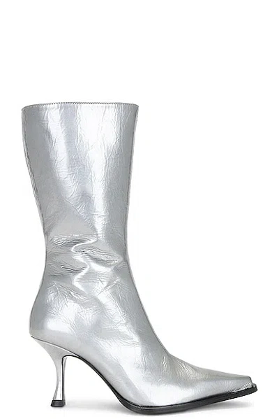 Acne Studios Pointed Toe Boot In Silver