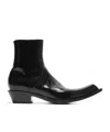 Acne Studios Pointed-toe Western Ankle Boots In Black
