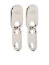 Acne Studios Polished Drop Earrings In 银色
