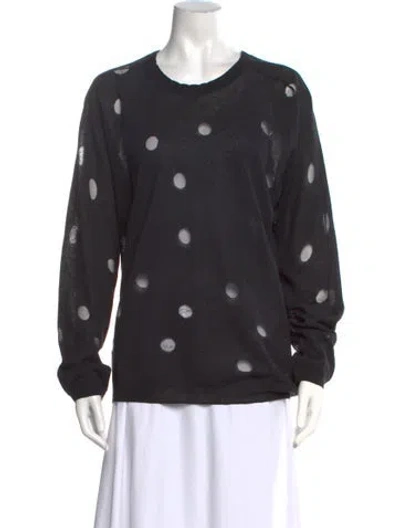Pre-owned Acne Studios Polka Dot Print Crew Neck Sweater W/ Tags In Gray