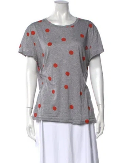 Pre-owned Acne Studios Polka Dot Print Crew Neck T-shirt In Grey