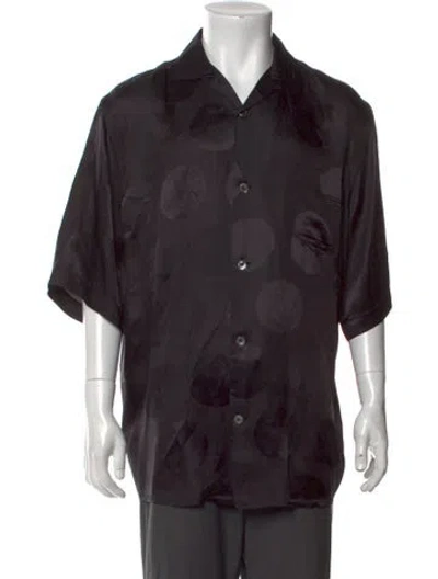 Pre-owned Acne Studios Polka Dot Print Three-quarter Sleeve Shirt In Black