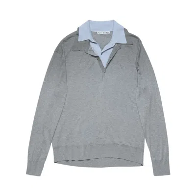 Pre-owned Acne Studios Polo Jumper 'grey Melange' | Women's Size S In Gray