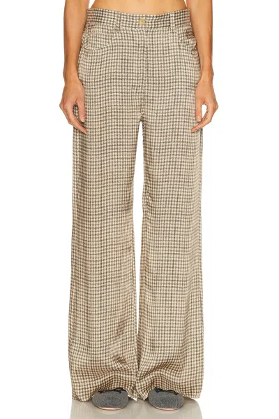 Acne Studios Poltana Fluid Check Pant In Gold