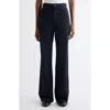 Acne Studios Poltana Fluid Pinstripe Bootcut Trousers In Blue
