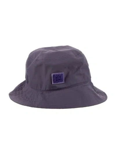 Pre-owned Acne Studios Polyester Logo Embroidered Bucket Hat In Purple