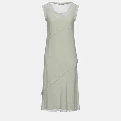 Pre-owned Acne Studios Polyester Midi Dress 34 In Grey