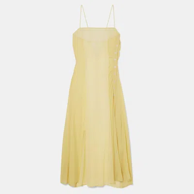 Pre-owned Acne Studios Polyester Midi Dress 34 In Yellow