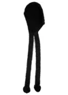 Acne Studios Pom-pom Brushed Mohair-blend Hood In Black