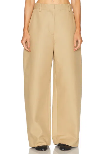 Acne Studios Tailored Satin Trousers In Neutral