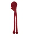 Acne Studios Pompom-detailing Hat In Burgundy