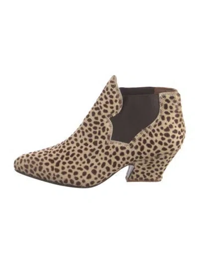 Pre-owned Acne Studios Ponyhair Animal Print Chelsea Boots In Multicolor