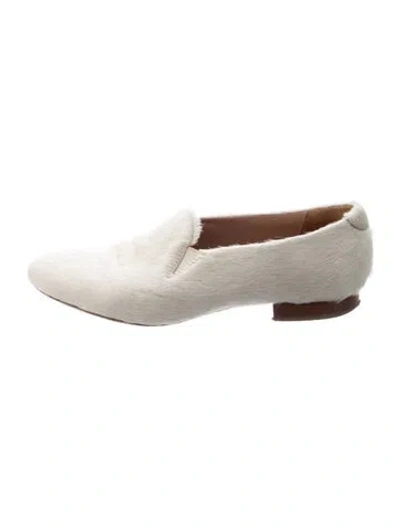 Pre-owned Acne Studios Ponyhair Loafers In White