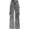 Acne Studios Mid-rise Cotton Canvas Cargo Pants In Washed Anthracite Dbh