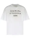 Acne Studios Men Crew Neck T-shirt With Print In White
