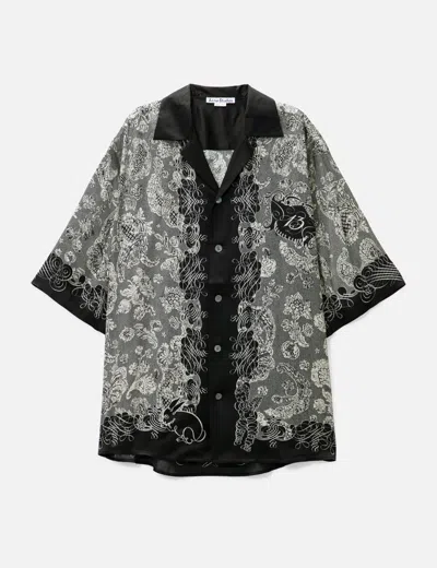 Acne Studios Print Button-up Shirt In Black