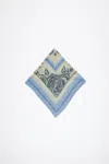 Acne Studios Print Light Wool Scarf In Dusty Beige,light Blue