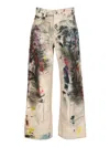 Acne Studios Print Wide Leg Trousers White