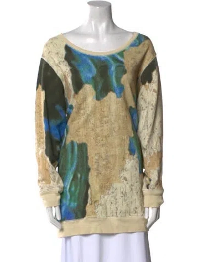 Pre-owned Acne Studios Printed Bateau Neckline Tunic In Multi